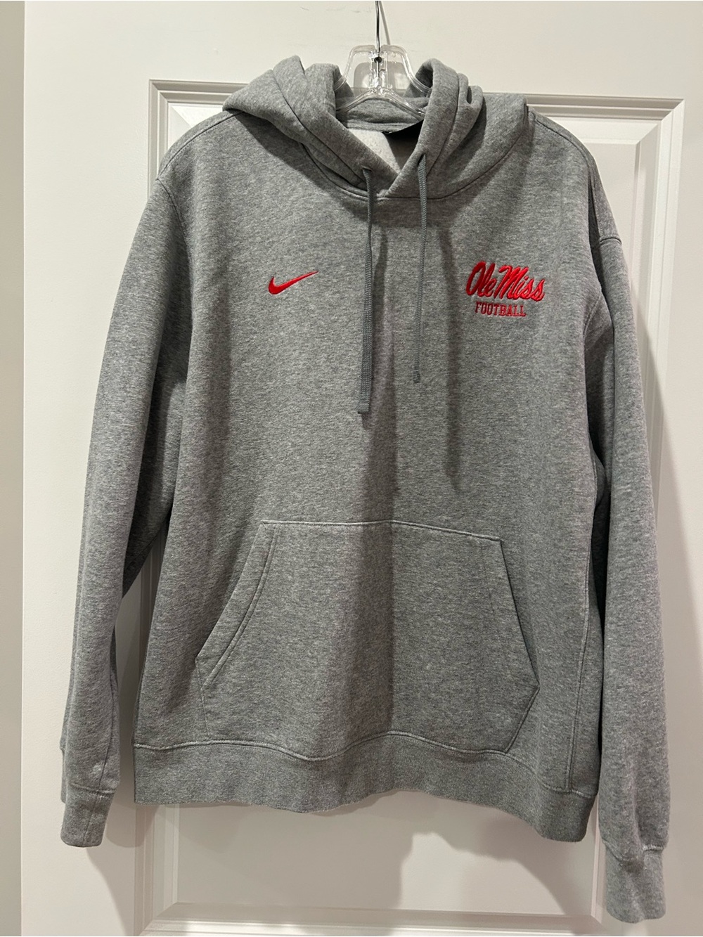Ole Miss Nike Gray Pullover Hoodie, Men’s L